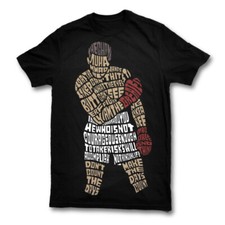 Muhammad Ali Calligram Tshirt Boxing Legend TBE Cassius Clay The Greatest Top