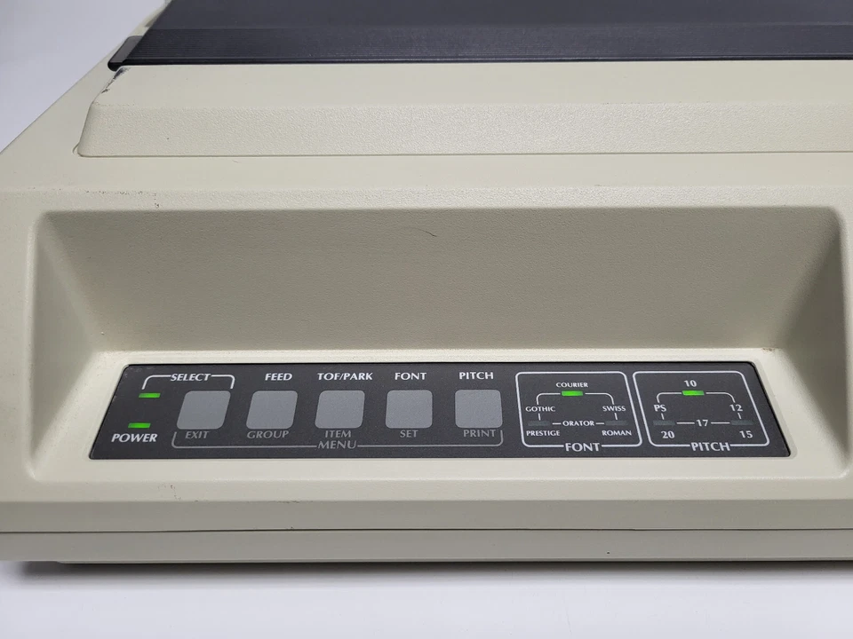 Okidata Microline 380 Dot Matrix 24-Pin Printer Parts (Prints Very Light) - Image 2 of 4