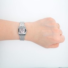 Cartier Santos Demoiselle Quartz Stainless 20mm Pink MOP Dial Ladies Watch 2698 11