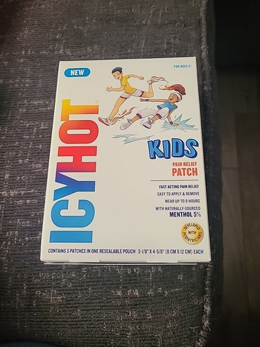 ICY HOT KIDS Pain Relief Patch 5ct Exp 8/25 NEW