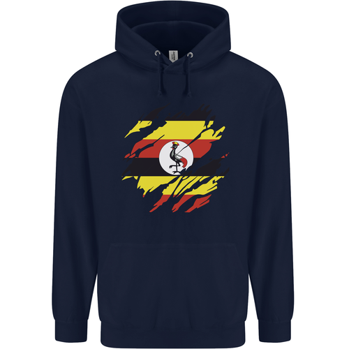 Torn Uganda Flag Ugandan Day Football Childrens Kids Hoodie - Picture 2 of 39