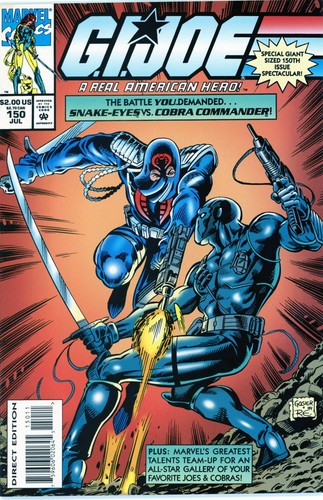 Marvel G.I. Joe #150 comic book 1994 A Real American Hero Snake Eyes