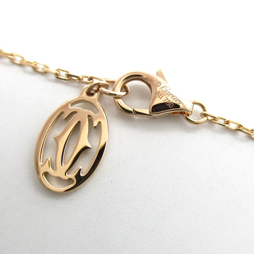 Colar de pérolas CARTIER C de Cartier ouro rosa 18 kg pingente feminino usado - Imagem 4 de 4