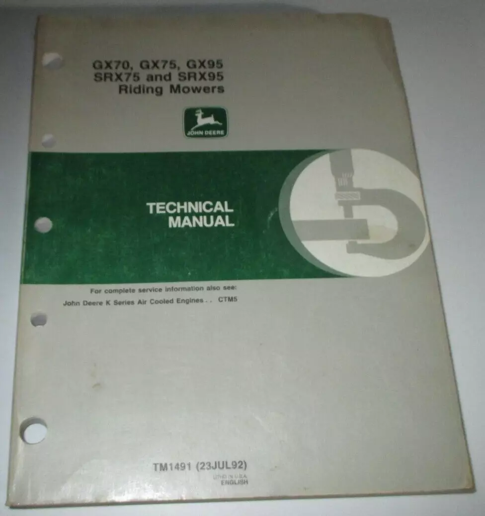 John deere srx75 manual pdf clearance