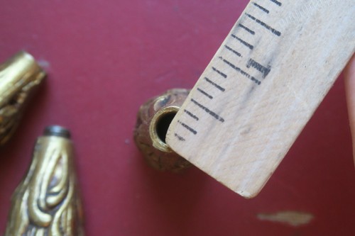 5 electrical gilt Candle lamp BRASS candlestick sconce cup part Vintage Spain - Picture 5 of 6