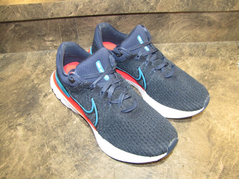 Nike React Infinity Run FK3 Navy Red Men’s 11.5 EUC Superclean Check Pics