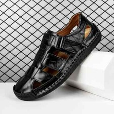 Summer Men Beach Sandals Handmade Non-slip Slippers Breathable Casual Shoes