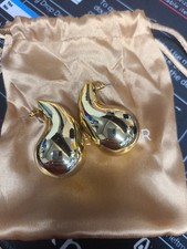 Louise Carter Rhoni® Statement Water Drop Earrings Goldtone