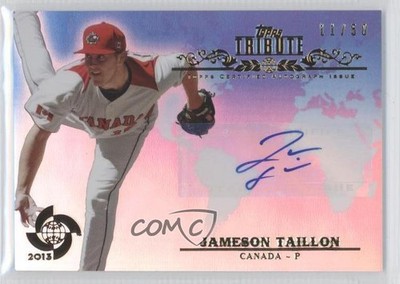 2013 Topps Tribute WBC Blue 11/50 Jameson Taillon #WTA-JT Auto 0e1
