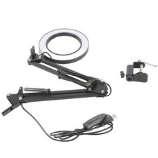 Magnifying Lamp 10X Magnifier Desk LED Light Adju With Clamp✈