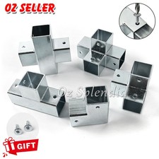 Steel Connector Joiner 25mm Square Tube Aviary Frame Trailer Cage DIY Gate