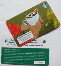 STARBUCKS CARD HOLIDAY HOT CHOCOLATE 2025 #6340 w/ 'LINE' MARK BARCODE NO VALUE