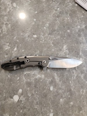 Zero Tolerance 0562CF Hinderer Slicer, Titanium/Carbon Fiber, 3.75  20CV Blade