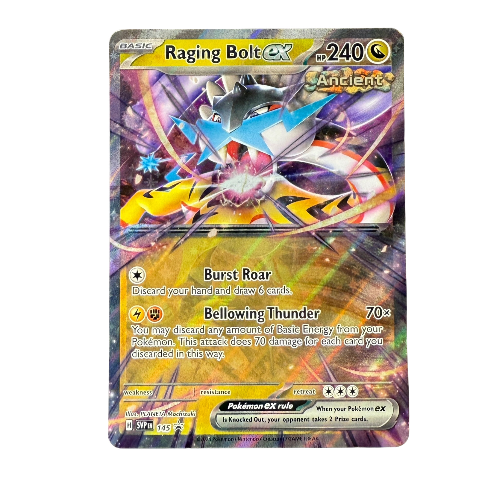 Pokemon Scarlet & Violet Black Star Promo - Raging Bolt ex SVP 145 TCG