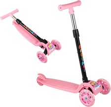 Light-Up Foldable Kids Scooter - Durable 3-Wheel Design with Adjustable Height