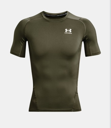 Under Armour Men's Short Sleeve Armour Compression Workout Shirt OD Green Sz L