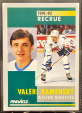 1991-92 Pinnacle French Valeri Kamensky RC #340 Quebec Nordiques