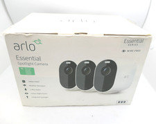 Image of Arlo Essential Wireless Spotlight Camera, 3 Pack, 1080p, Indoor/Outdoor CCTV