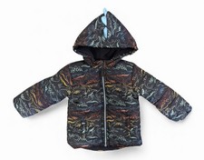Little Me 24M Black Multicolor DinosaurWinter Puffer Jacket