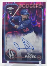 2024 Topps Chrome Update Series - Rookie Autographs Andy Pages #RA-AP Magenta &