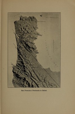 San Francisco Peninsula 1905 Vintage Relief Map Photo Reprint Wall Art