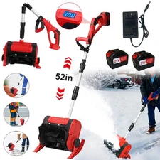 12'' Cordless Snow Shovel 21V Battery Powered Electric Snow Blower W/2x Battery
