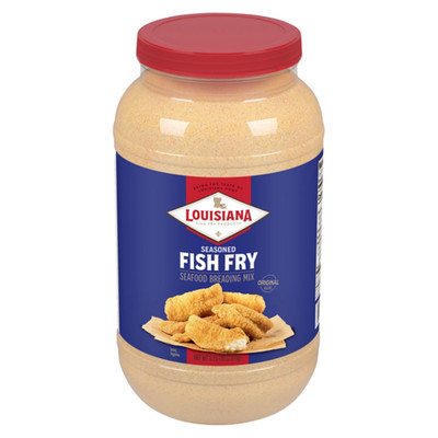 Louisiana Fish Fry Seasoned Fish Fry Seafood Breading Mix 1 Gallon (Pack of 1) -