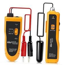 F02 Underground Cable Locator, Wire Tracer with Earphone, Cable Tester Yellow