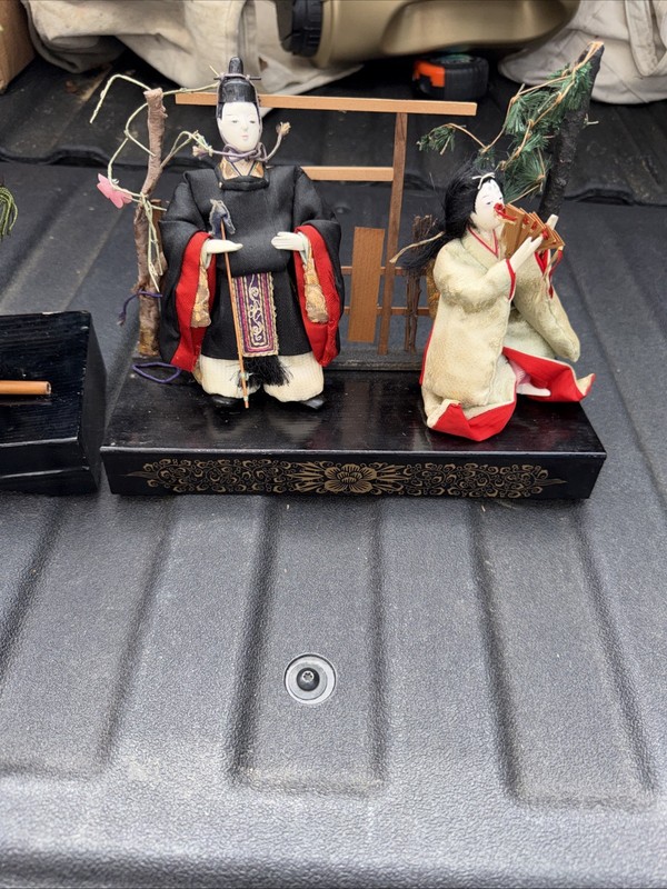 Princess HINA Imperial Empress DOLL Antique NINGYO Japanese GEISHA & servant