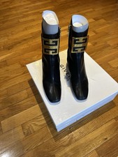  Authentic Givenchy Black Leather Ankle Boots...