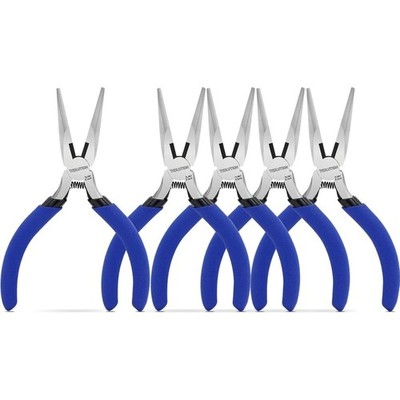 5 Pack 5'' Jewelry Pliers Set, Tiny Needle Nose Pliers Tool with Wire Cutter,