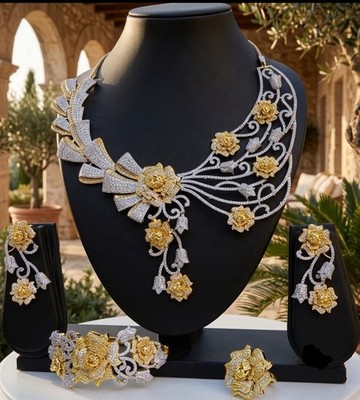 Jewellery Necklace Earrings Bangles And Ring Set bridal