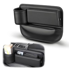1 PC Car Seat Gap Filler Organizer, Universal Premium Leather Seat Organizer,...