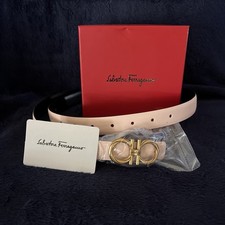 Salvatore Ferragamo Gancini Hardware Leather Buckle Belt