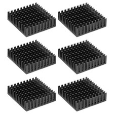 6 Pcs Heatsink 40x40x11mm Aluminum Heat Sink with Thermal Blue Sticker Black