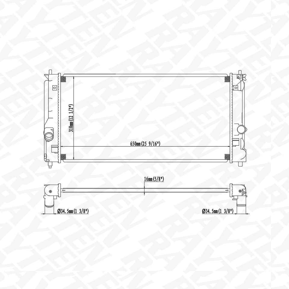 New Radiator 2358 for Toyota MR2 Spyder 2000 2001 2002 2003 2004 2005 1640022110 Foto 2 de 4
