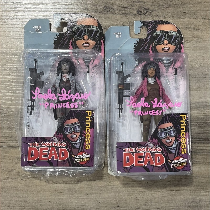 Paola Lazaro Signed Walking Dead Princess Black And White / Color Figure RARE