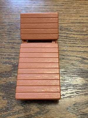 Vintage Fisher Price Dollhouse Patio Chaise Lounge Chair Brown