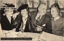 Frances Scully, Irene Rich, Tom Breneman, Sonja Henie Postcard Unposted