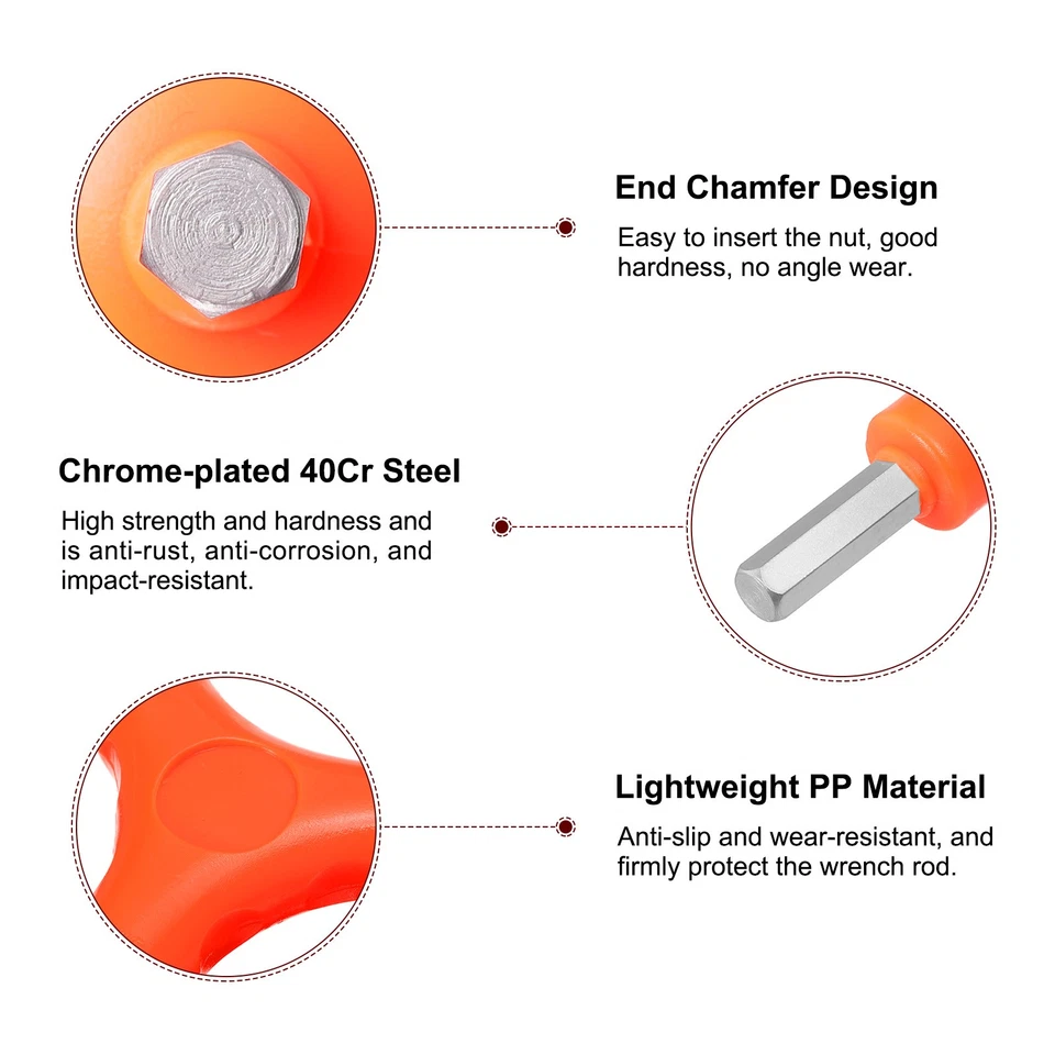 2pcs Y-Shaped 3 Way Bike Hex Wrench 3/4/5mm Y-Type Inner Hex Wrench, Yellow - Image 4 of 4
