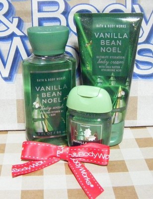BATH & BODY WORKS 3pc Vanilla Bean Noel Travel Gift Set NEW (A/0632)