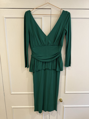 emerald green peplum dress Alexander McQueen Size IT42 UK12 ensuring the wearer feels Color:Blue stripe Evening gown beach cover up Elengatine Women's Oversized Vintage