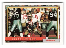 1992 Topps #146b Jesse Sapolu San Francisco 49ers