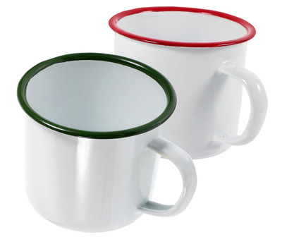 Emaille Becher Kaffeebecher Camping kleine Tasse Multifunktion Wasserbecher tragbar 350ml