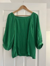 Green Three-Quarter Sleeve Blouse Size Medium With Tags