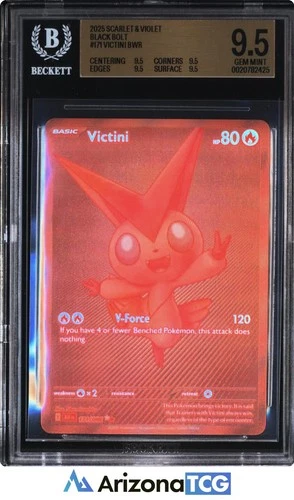 Pokemon 2025 Victini 171/086 Black White Rare Black Bolt GEM MINT BGS 9.5