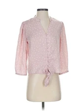 Elodie Women Pink 3/4 Sleeve Blouse S