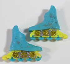 MATTEL BARBIE DOLL BLUE SPARKLING ROLLERBLADE INLINE SKATES SHOES
