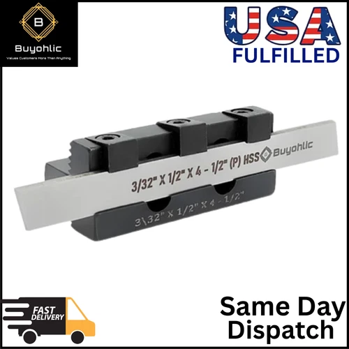 Adjustable T-Parting Cut off Holder w/Blade for Lathe Machine Tool
