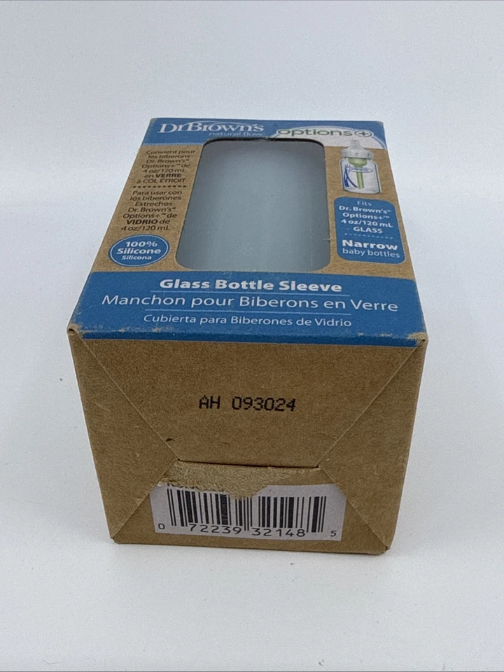 Opciones de flujo natural Dr. Brown's + fundas de vidrio para biberón, 100 % silicona, 4 oz. Foto 3 de 3